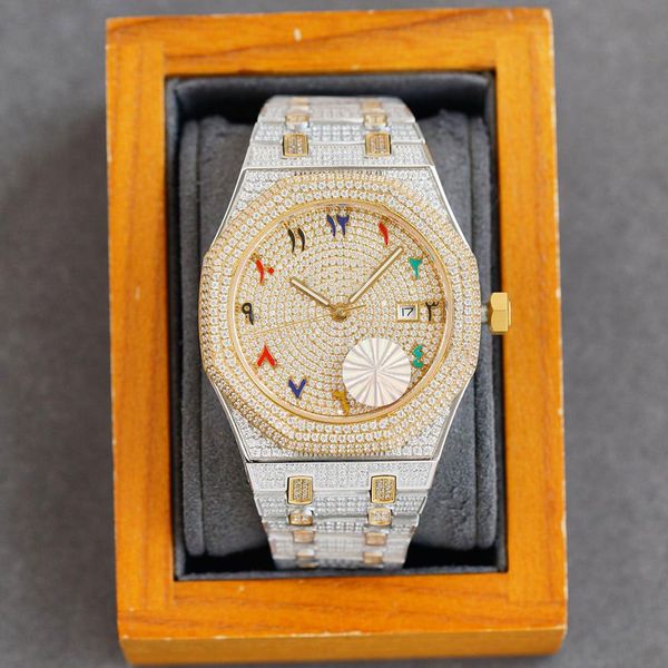 handmade full of diamonds watch mens automatic mechanical watches 40mm with diamond-studded steel 904l sapphire ladies business wristwatch m, Slivery;brown
handmade full of diamonds watch mens automatic mechanical watches 40mm with diamond-studded steel 904l sapphire ladies business wristwatch m, Slivery;brown