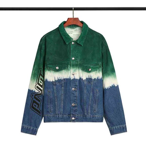 2022 autumn / winter off new tie dye gradient arrow wash used denim et coat men's and women's hair, Black
2022 autumn / winter off new tie dye gradient arrow wash used denim et coat men's and women's hair, Black