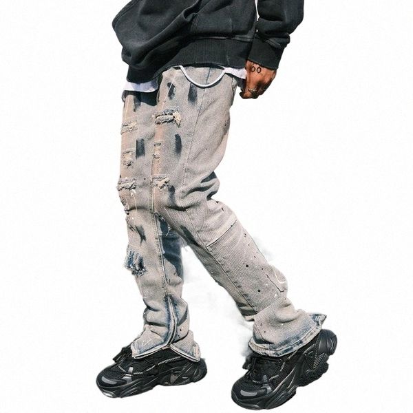 men's jeans high street ripped streetwear graffiti straight pants korean punk loose washed denim trousers male oversize clothes l84w#, Blue
men's jeans high street ripped streetwear graffiti straight pants korean punk loose washed denim trousers male oversize clothes l84w#, Blue
