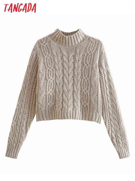 tangada 2022 chic women twist turtleneck sweater vintage ladies short style sweet knitted jum t220824, White;black
tangada 2022 chic women twist turtleneck sweater vintage ladies short style sweet knitted jum t220824, White;black
