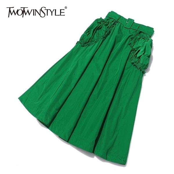 elegant ruched patchwork pocket for women high waist sashes solid casual skirts female fashion clothing 210423, Black
elegant ruched patchwork pocket for women high waist sashes solid casual skirts female fashion clothing 210423, Black