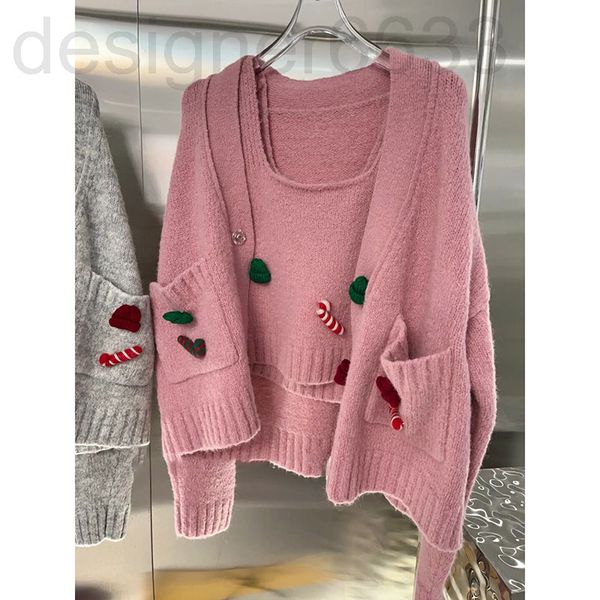 women's sweaters designer 10032# knitted sweater cardigan two-piece suit jacket female autumn and winter 5ple, White;black