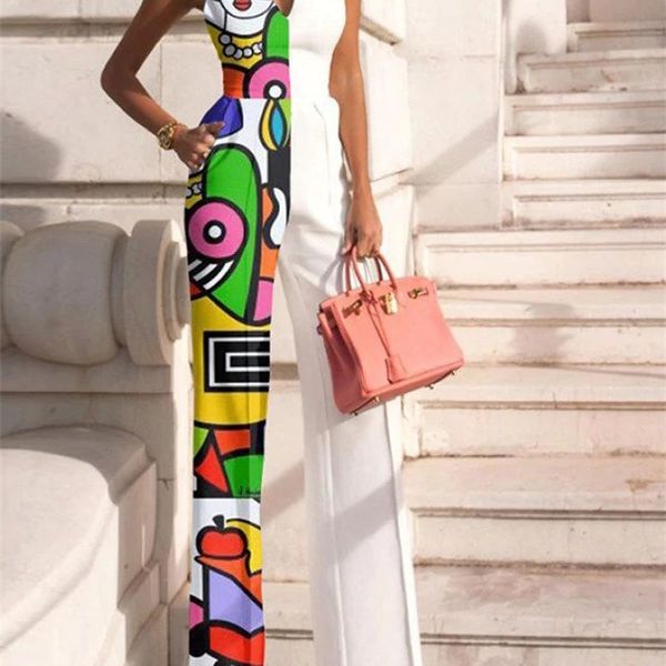 pattern patchwork office overalls playsuit women vneck sleeveless hanging neck jumpsuits elegant wide leg pants rompers 220713, Black;white
pattern patchwork office overalls playsuit women vneck sleeveless hanging neck jumpsuits elegant wide leg pants rompers 220713, Black;white