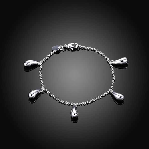 link, chain wqqcr women's fashion water drop bracelet wedding banquet charm 925 sterling silver color high jewelry gift, Black
link, chain wqqcr women's fashion water drop bracelet wedding banquet charm 925 sterling silver color high jewelry gift, Black