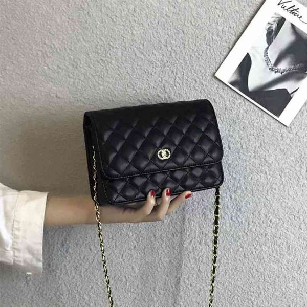 bag lady 2022 new fashion korean version lingge chain chic msenger small versatile simple women's purses ladies luxury handbags evening