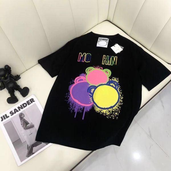 star designer cute bear design collarbone t-shirt women's fashion brand large couple men and women casual short sleeved style, White
star designer cute bear design collarbone t-shirt women's fashion brand large couple men and women casual short sleeved style, White