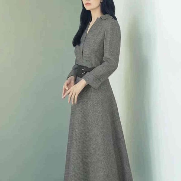 casual dresses wind autumn women's lapel waist down temperament medium length dress with belt, Black;gray
casual dresses wind autumn women's lapel waist down temperament medium length dress with belt, Black;gray