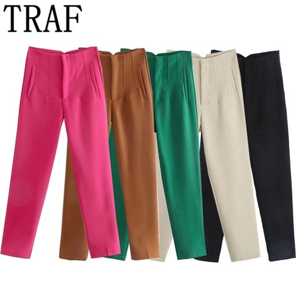 traf women pants high waist beige black for office wear streetwear y2k spring fashion woman trousers 220808, Black;white
traf women pants high waist beige black for office wear streetwear y2k spring fashion woman trousers 220808, Black;white