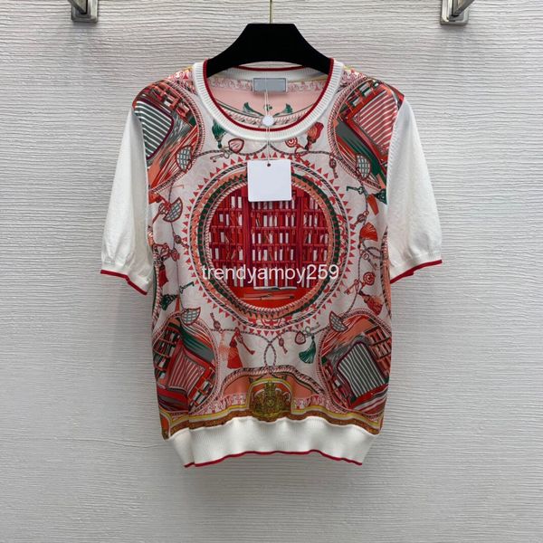 women's t-shirt quality women's chinese style circle bookshelf printed silk elastic satin stitched thread top, White
women's t-shirt quality women's chinese style circle bookshelf printed silk elastic satin stitched thread top, White