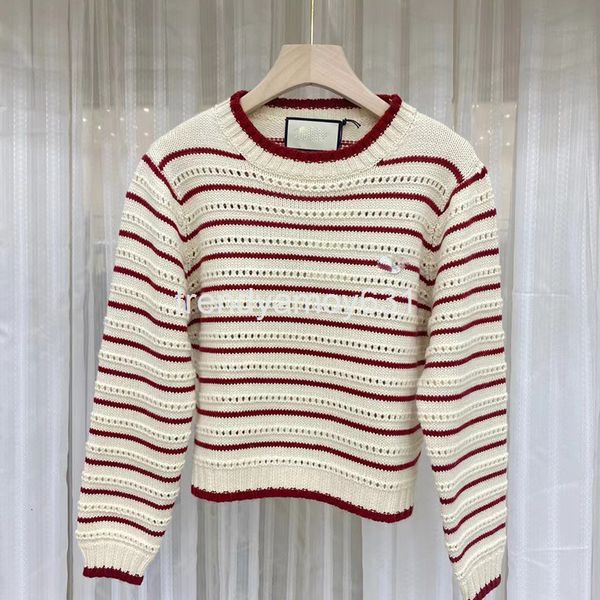 women's knits & tees summer and autumn g family stripe boutique hollow wool round neck slim fitting women's yuan collar long sleev, White
women's knits & tees summer and autumn g family stripe boutique hollow wool round neck slim fitting women's yuan collar long sleev, White