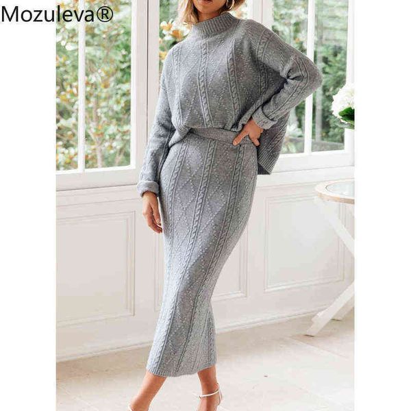 mozuleva 2022 autumn women two pieces sets knitted women sweaters with skirt sets women pullovers women's casual suit t220729, Gray
mozuleva 2022 autumn women two pieces sets knitted women sweaters with skirt sets women pullovers women's casual suit t220729, Gray