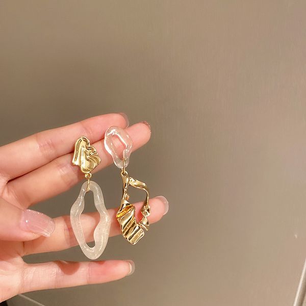925 silver needle asymmetric geometric acrylic earrings korean niche design earrings personality wild eardrop women, Golden
925 silver needle asymmetric geometric acrylic earrings korean niche design earrings personality wild eardrop women, Golden