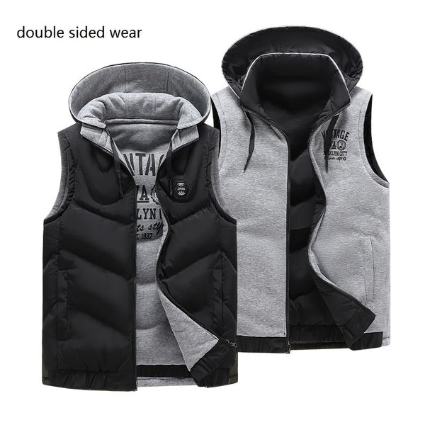 men' sleeveless vest jackets winter fashion male cotton-padded vest coats men stand collar warm waistcoats clothing 4xl double-sided we, Black;white
men' sleeveless vest jackets winter fashion male cotton-padded vest coats men stand collar warm waistcoats clothing 4xl double-sided we, Black;white