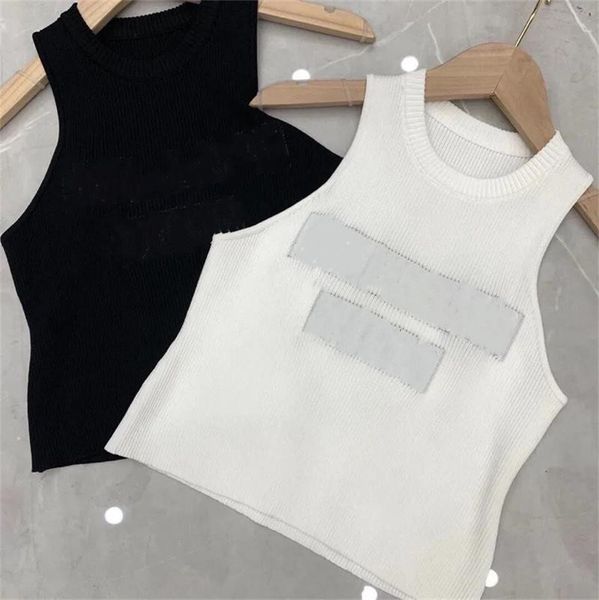 women's tanks & camis with letter jacquard knit shirts small vest bottom crop fashion streetwear, White
women's tanks & camis with letter jacquard knit shirts small vest bottom crop fashion streetwear, White