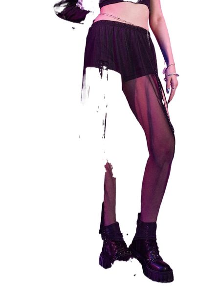 romwe cyber luvr 2 in 1 contrast mesh rhinestone decor skirt i9ch#, Black
romwe cyber luvr 2 in 1 contrast mesh rhinestone decor skirt i9ch#, Black