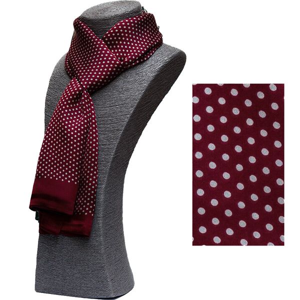 men's 100% silk red scarf dot pattern long scarf double bow tie smooth and comfortable, Blue;gray
men's 100% silk red scarf dot pattern long scarf double bow tie smooth and comfortable, Blue;gray