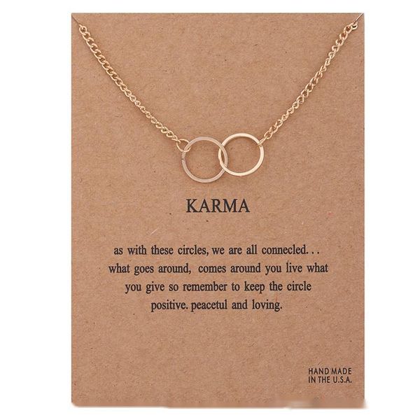 twocircle pendant necklaces for women harmony interlocking circles necklace with message card fashion jewelry, Silver
twocircle pendant necklaces for women harmony interlocking circles necklace with message card fashion jewelry, Silver