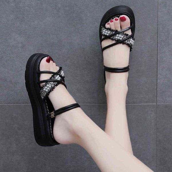 sandals 2022 new summer student muffin thick bottom fairy style leisure small fragrance cool slippers, Black
sandals 2022 new summer student muffin thick bottom fairy style leisure small fragrance cool slippers, Black