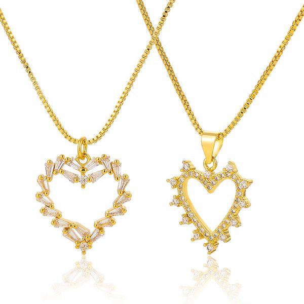 fashion niche love zircon pendant brass plated 18k gold jewelry wind geometric necklace female, Silver
fashion niche love zircon pendant brass plated 18k gold jewelry wind geometric necklace female, Silver