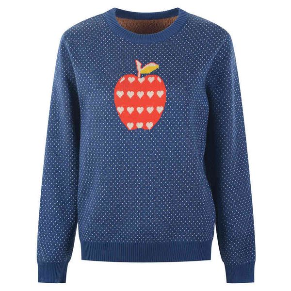 women's knits tees early autumn round neck love apple pattern sweater cute age reducing loose women's wear scd1, White
women's knits tees early autumn round neck love apple pattern sweater cute age reducing loose women's wear scd1, White