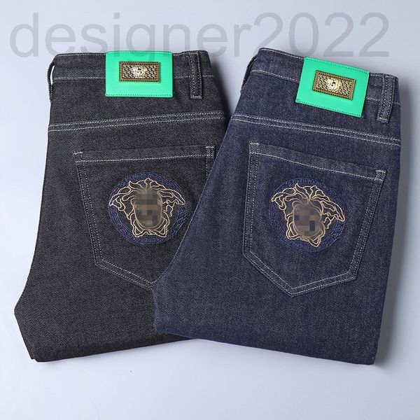 men's jeans designer spring thin men's jeans korean version small foot slim fitting embroidery medusa original denim 3tmi, Blue
men's jeans designer spring thin men's jeans korean version small foot slim fitting embroidery medusa original denim 3tmi, Blue