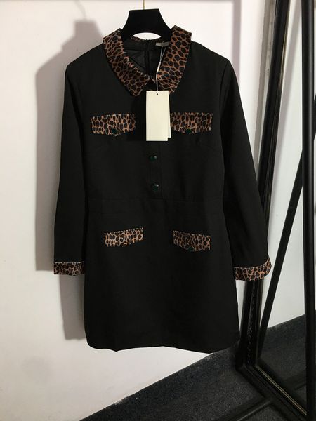luxury womens casual dress autumn spring long sleeve dresses vintage street style leopard dress, Black
luxury womens casual dress autumn spring long sleeve dresses vintage street style leopard dress, Black