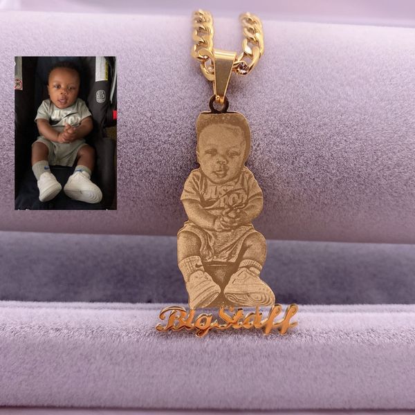 custom picture necklace stainless jewelry pendant with chain for women child baby 220722, Silver
custom picture necklace stainless jewelry pendant with chain for women child baby 220722, Silver