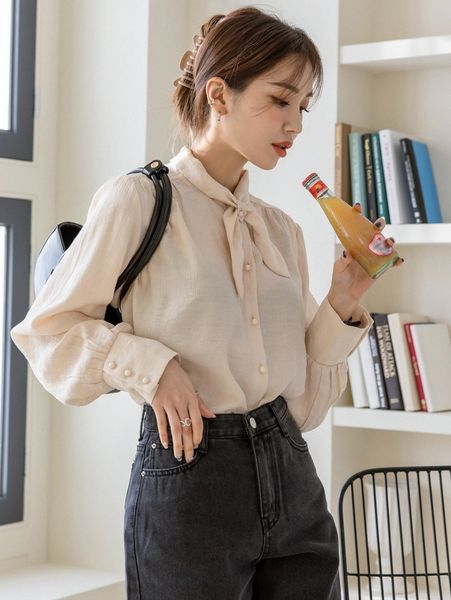 dazy tie neck textured blouse g6lm#, White
dazy tie neck textured blouse g6lm#, White