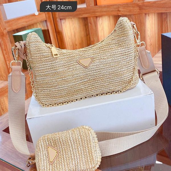 designers shoulder bags 2 pieces set crossbody handbags fashion designer women chain handbag hobos straw bag with coin wallet
designers shoulder bags 2 pieces set crossbody handbags fashion designer women chain handbag hobos straw bag with coin wallet