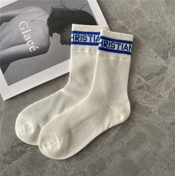 womens classic fashion hosierys brand thin cotton mesh knitted socks middle ancient sock fishing net hollowed spring summer letter short tub, Black;white 
womens classic fashion hosierys brand thin cotton mesh knitted socks middle ancient sock fishing net hollowed spring summer letter short tub, Black;white