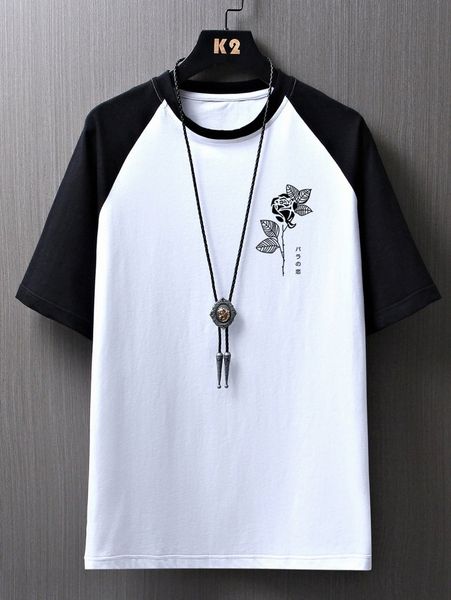 men japanese letter & rose print raglan sleeve tee g3kc#, White;black
men japanese letter & rose print raglan sleeve tee g3kc#, White;black