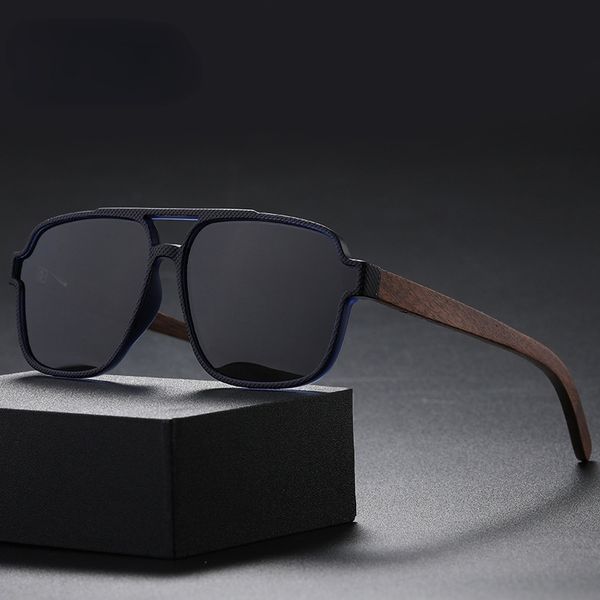 new men's urban fashion lightweight polarized hand smooth wooden leg sunglasses, White;black
new men's urban fashion lightweight polarized hand smooth wooden leg sunglasses, White;black