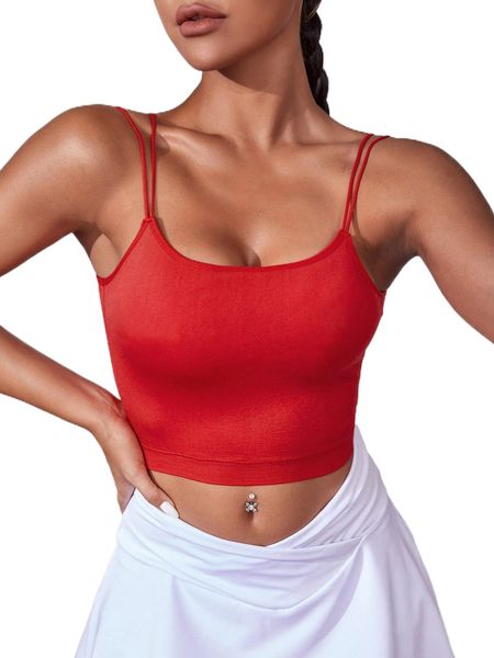 solid strappy sports bra i1rl#, Gray