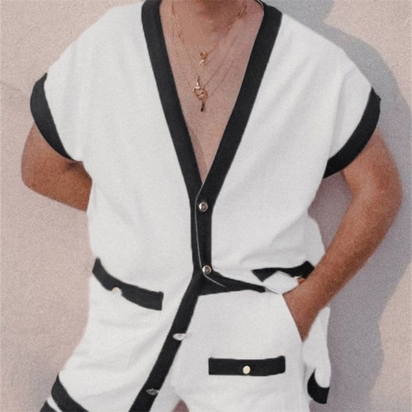 incerun fashion men sets patchwork v neck short sleeve shirt shorts two pieces streetwear summer casual suits s 5xl 7 220624, Gray
incerun fashion men sets patchwork v neck short sleeve shirt shorts two pieces streetwear summer casual suits s 5xl 7 220624, Gray