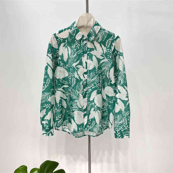 women's polos early spring women's leaf printed silk and cotton long sleeved shirt, White
women's polos early spring women's leaf printed silk and cotton long sleeved shirt, White