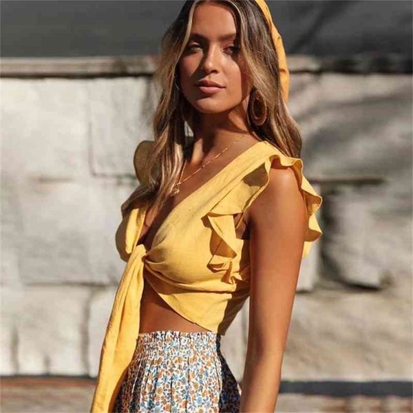 solid bodycon summer short blusas ruffle sleeve v neck shirts beach streetwear casual tunic womens and blouses 210326, White
solid bodycon summer short blusas ruffle sleeve v neck shirts beach streetwear casual tunic womens and blouses 210326, White