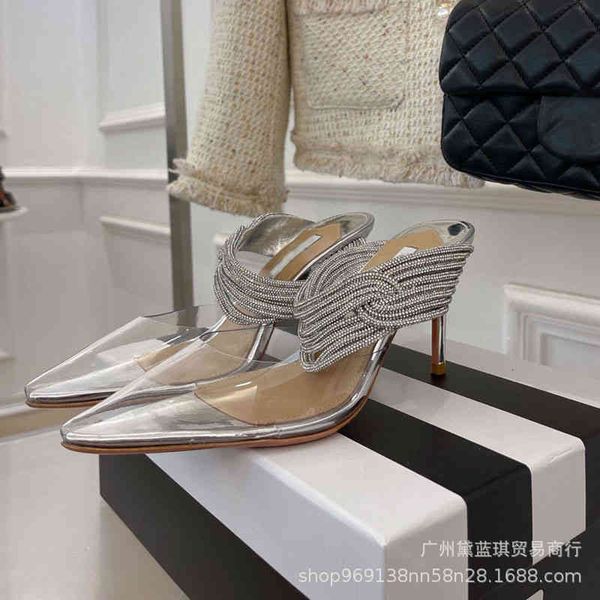 sandals early spring transparent pvc pointed simple high-heeled slippers fairy shoes show long legs, Black
sandals early spring transparent pvc pointed simple high-heeled slippers fairy shoes show long legs, Black