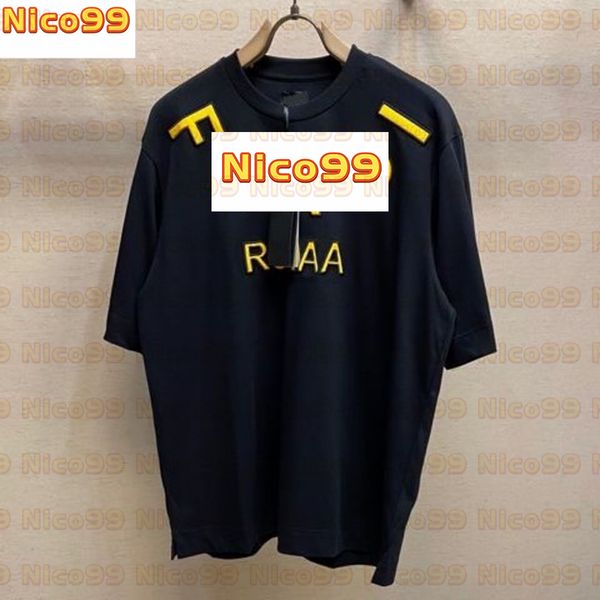 22ss summer tee logo letters embroidered cotton round neck t-shirt loose version of the tide with a hundred couples men women, White;black
22ss summer tee logo letters embroidered cotton round neck t-shirt loose version of the tide with a hundred couples men women, White;black
