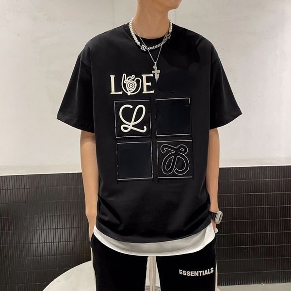 summer new men's short-sleeved t-shirt korean version trendy ins high-quality embroidered loose clothes men's leggings, White;black
summer new men's short-sleeved t-shirt korean version trendy ins high-quality embroidered loose clothes men's leggings, White;black