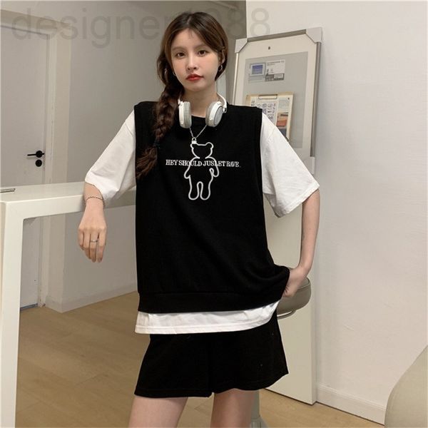 two piece dress designer leisure suit women's summer vacation two gray bear short sleeve t-shirt + small sports shorts sets ormj, White
two piece dress designer leisure suit women's summer vacation two gray bear short sleeve t-shirt + small sports shorts sets ormj, White