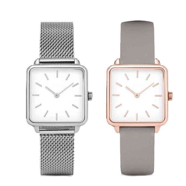 simple watches women square dial quartz wristwatch stainless steel watchband leather dress casual ladies clock montre femme, Slivery;brown
simple watches women square dial quartz wristwatch stainless steel watchband leather dress casual ladies clock montre femme, Slivery;brown