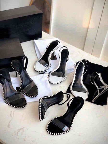 slippers king high heels women's beaded sandals summer thin heel fish mouth transparent one-line buckle roman shoes, Black
slippers king high heels women's beaded sandals summer thin heel fish mouth transparent one-line buckle roman shoes, Black