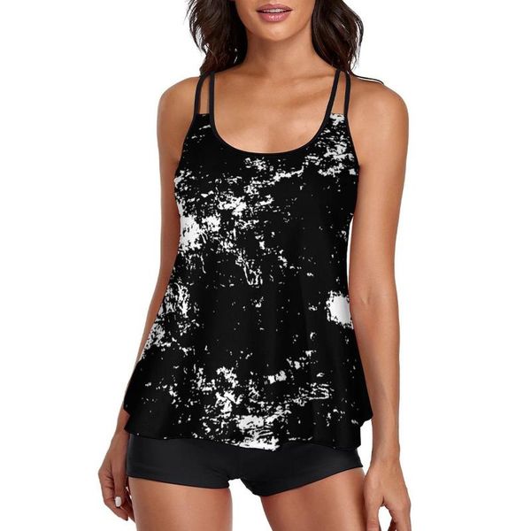 women's swimwear flowy tankini bathing suits for women summer casual tummy control swimsuits two-piece tank with boyshorts bikiniwomen&, White;black
women's swimwear flowy tankini bathing suits for women summer casual tummy control swimsuits two-piece tank with boyshorts bikiniwomen&, White;black