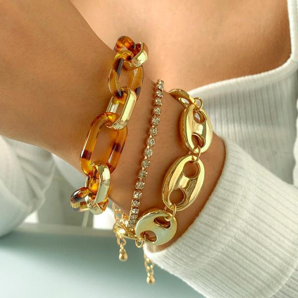 link, chain shixin hip hop exaggerated layered thick link bracelet for women ccb material set shiny fashion jewelry gift, Black
link, chain shixin hip hop exaggerated layered thick link bracelet for women ccb material set shiny fashion jewelry gift, Black
