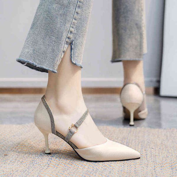 dress shoes shiny glitter ankle strap pumps women pointed toe high heels party woman spring pu leather thin heeled sapatos mujer 220507, Black
dress shoes shiny glitter ankle strap pumps women pointed toe high heels party woman spring pu leather thin heeled sapatos mujer 220507, Black
