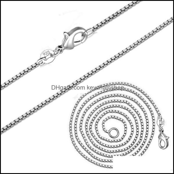 925 sterling sier box chains necklace 1.4mm diy jewelry accessories making fashion women men necklaces gifts with lobster clasp 16 18 20 22, Silver
925 sterling sier box chains necklace 1.4mm diy jewelry accessories making fashion women men necklaces gifts with lobster clasp 16 18 20 22, Silver