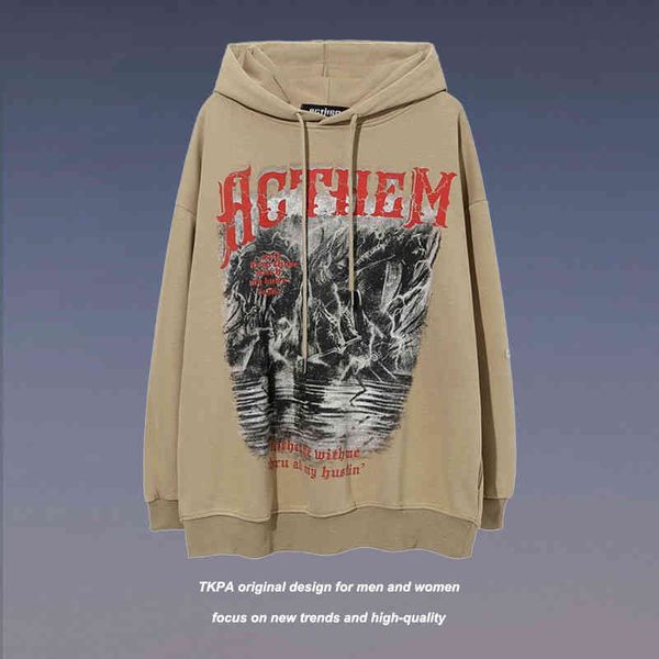 tkpa american hip hop vibe hoodie men and women's washable old high street guochao hiphop coat, Black
tkpa american hip hop vibe hoodie men and women's washable old high street guochao hiphop coat, Black