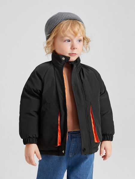 toddler boys contrast panel slant pockets raglan sleeve winter coat she, Blue;gray
toddler boys contrast panel slant pockets raglan sleeve winter coat she, Blue;gray