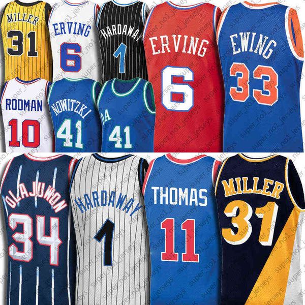 

Custom Retro Mesh Reggie Patrick Miller Ewing Jersey Basketball Isiah Dirk Thomas Nowitzki Jerseys Julius Jason Erving Williams Anfernee Penny