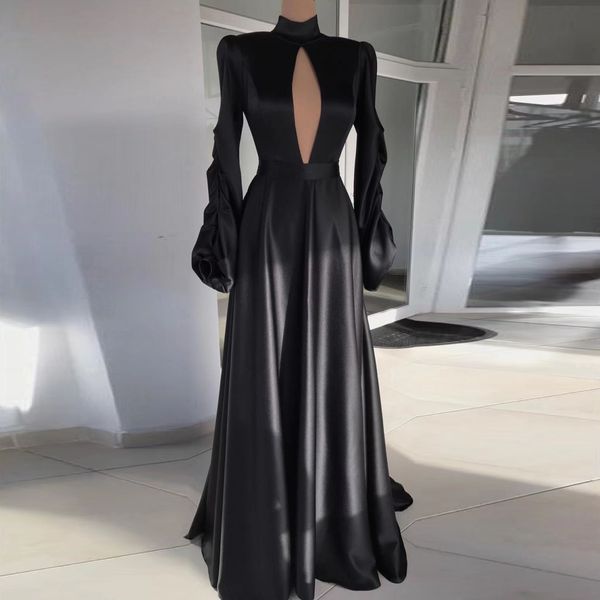 black elegant prom dresses for dubai women 2022 satin high neck long sleeve middle east arab mermaid dress evening party formal gowns
black elegant prom dresses for dubai women 2022 satin high neck long sleeve middle east arab mermaid dress evening party formal gowns
